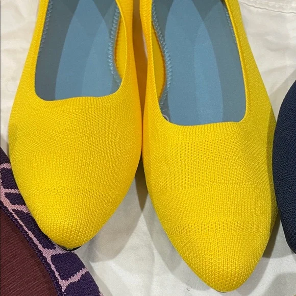 4pack Bundle Women's Flats - Yellow, Navy, Purple Geo, & Leopard Print-New - Picture 6 of 8